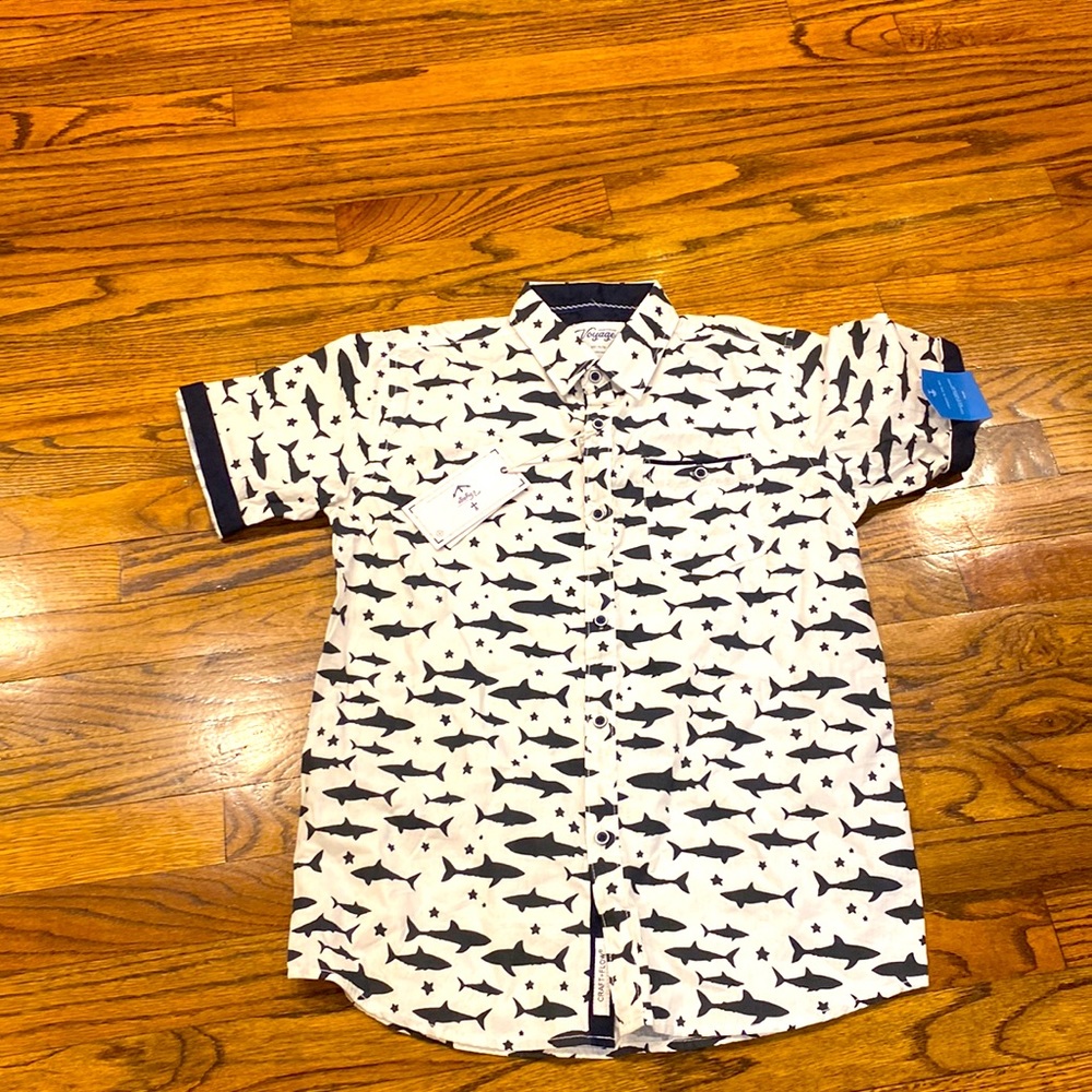 Kids voyage button down t-shirt